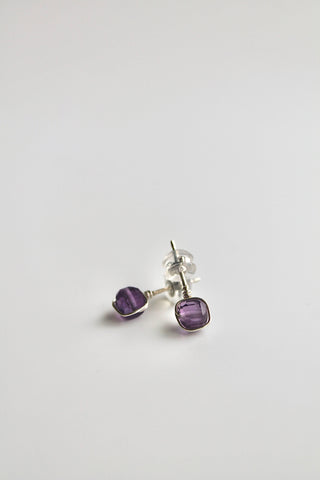 Birthstone Studs - Amethyst (February) - Serenity