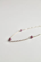 Pulsera con múltiples piedras de nacimiento: Rubí (julio) - Pasión