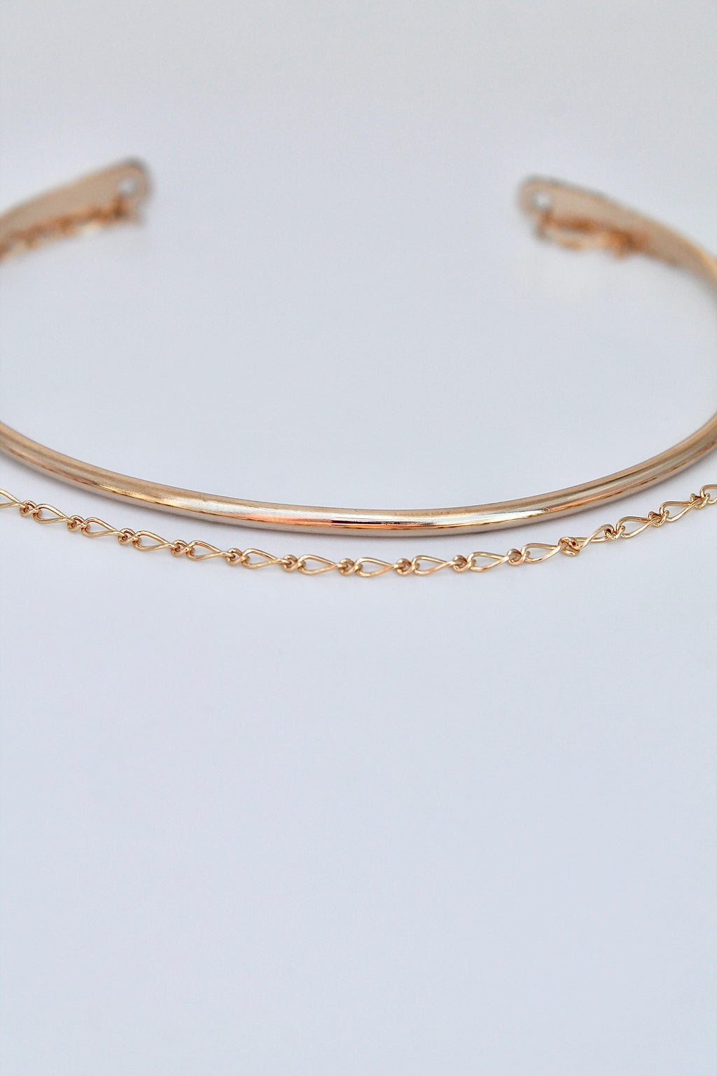 Cuff & Chain Open Bangle