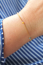 Pulsera con múltiples piedras de nacimiento: Turmalina (octubre) - Alineación