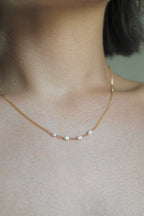 Birthstone Bar Necklace - Freshwater Pearl (June) - Purity