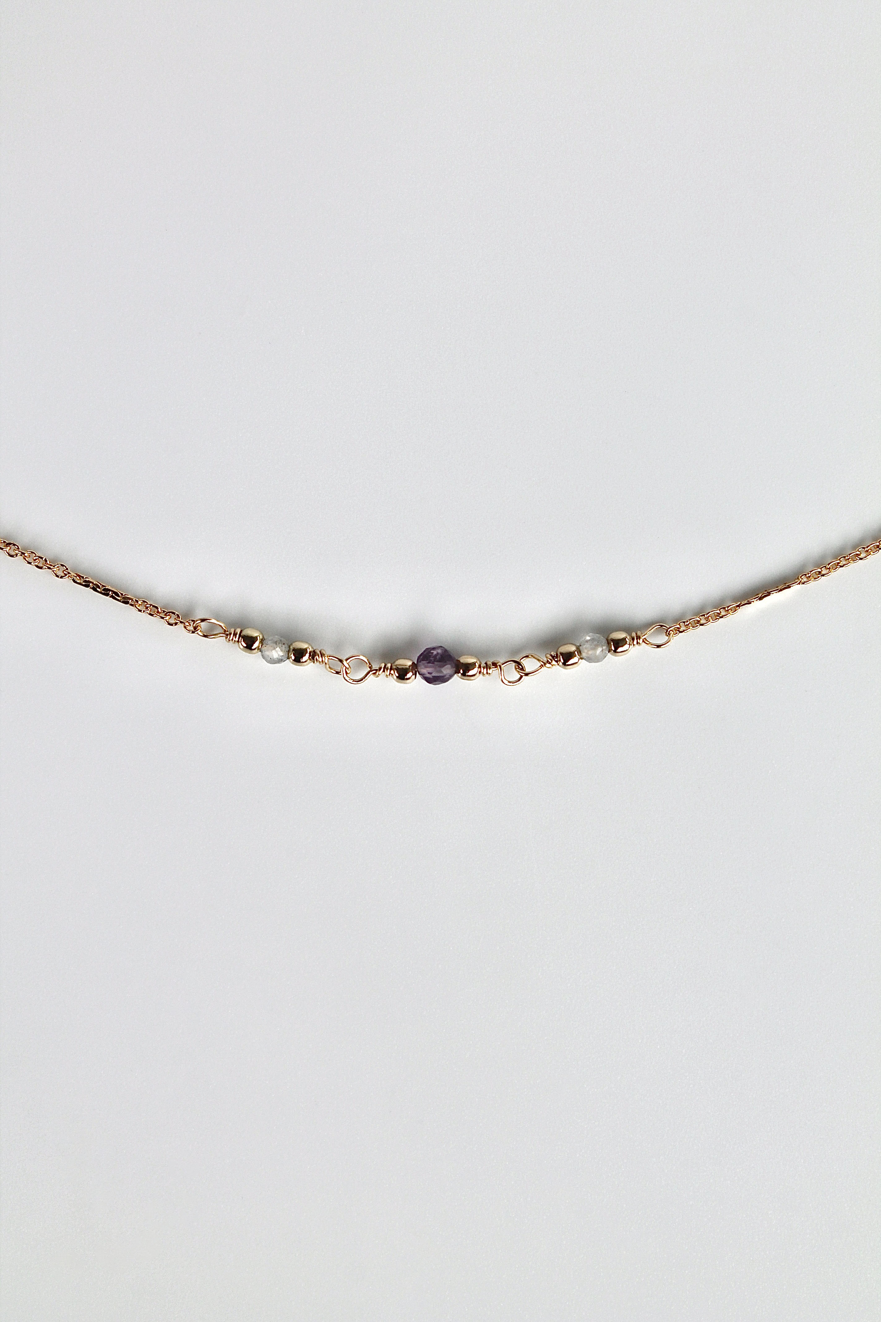 Focus Healing Bracelet (Labradorite & Amethyst)