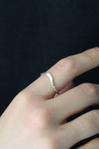 Wave Hammered Band Ring