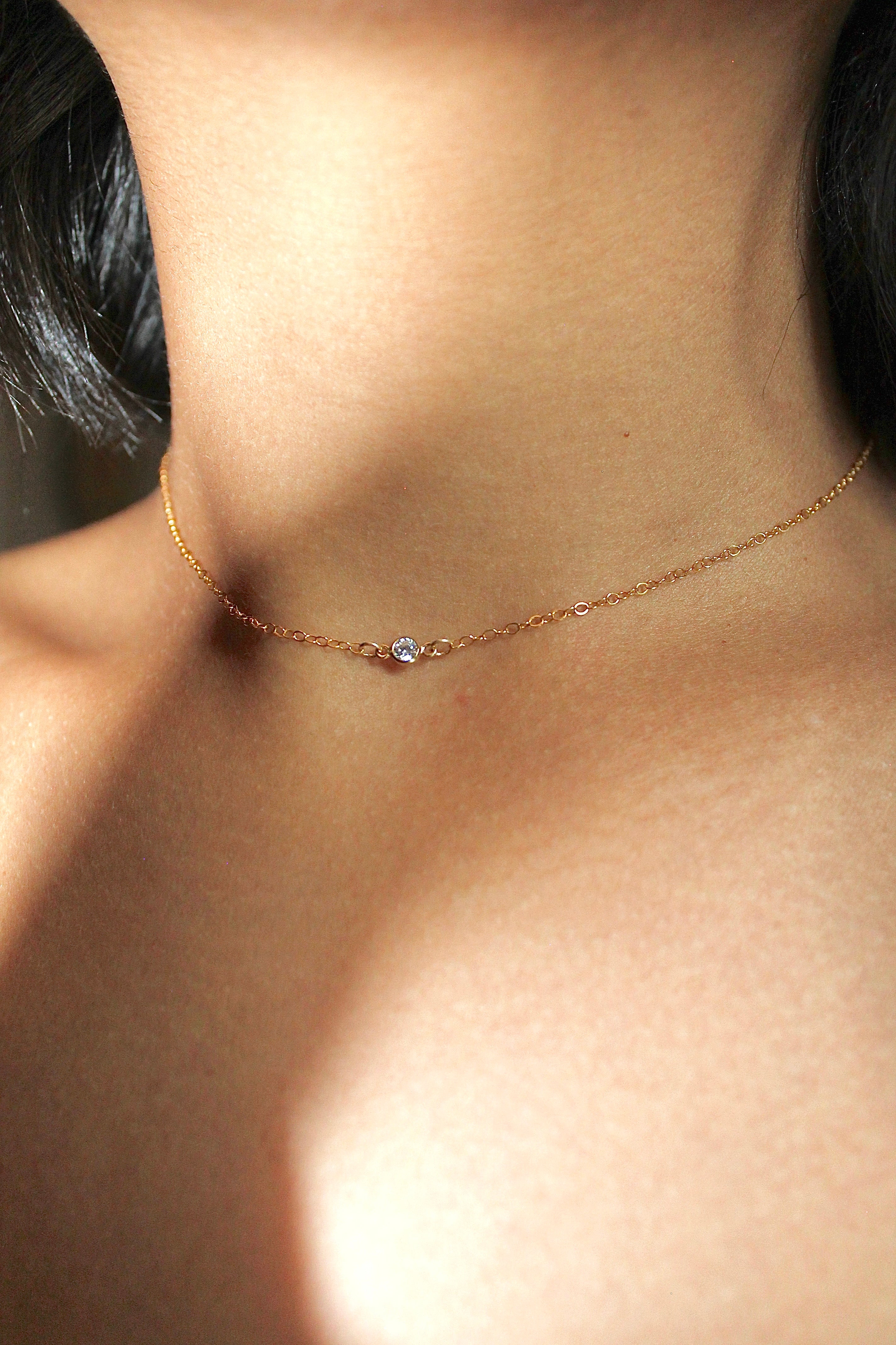Delicate Choker Charm Necklace