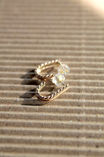 DUO WIRE HUGGIES - 14K GOLD FILLED