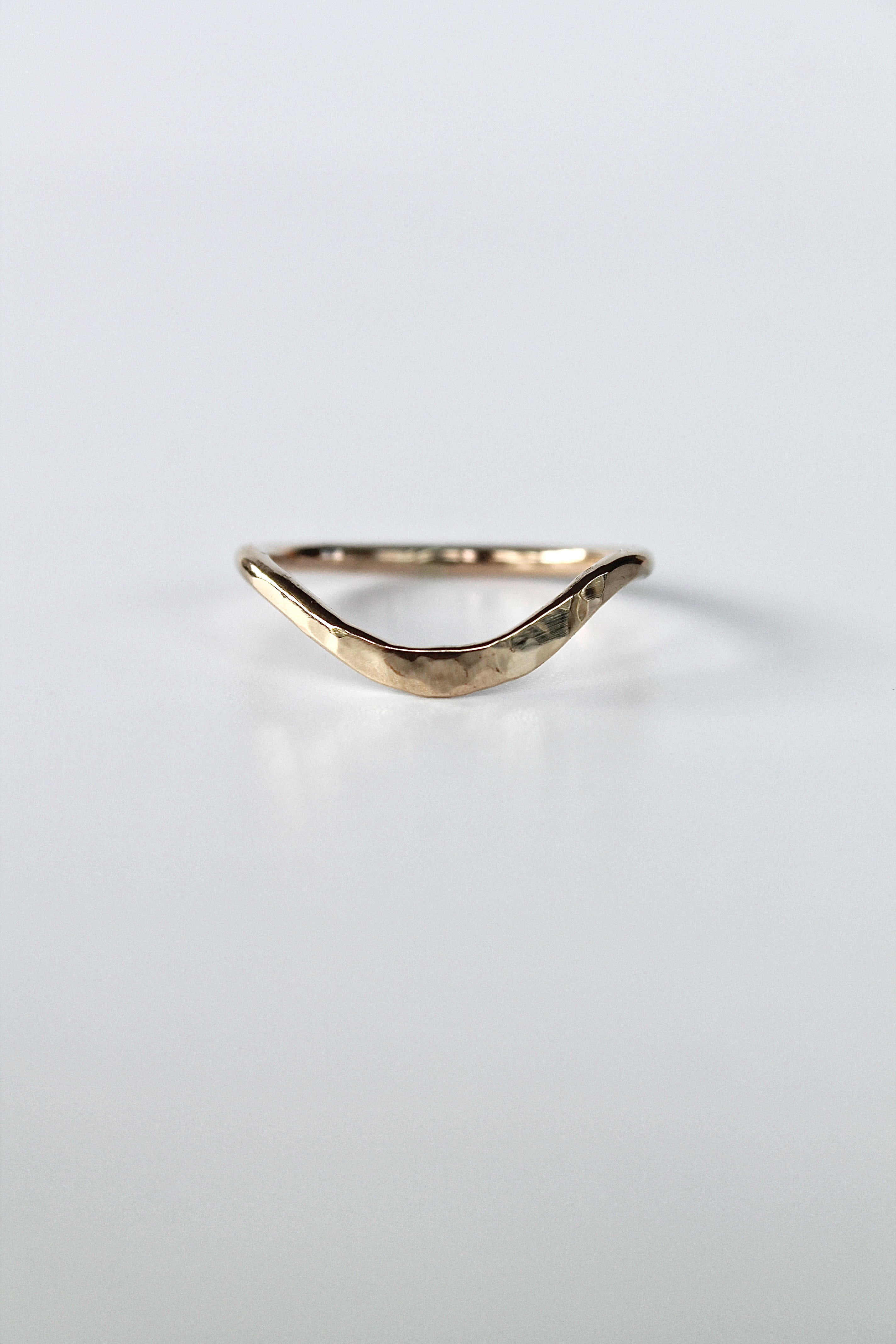 Wave Hammered Band Ring