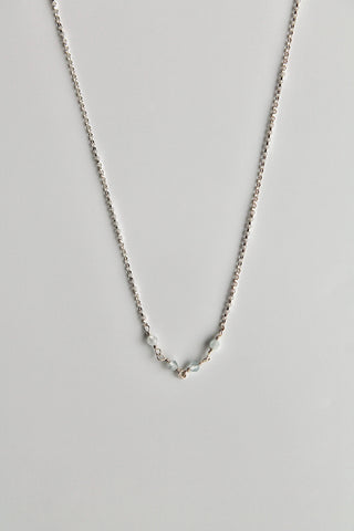 Birthstone Bar Necklace - Aquamarine (March) - Emotional Depth