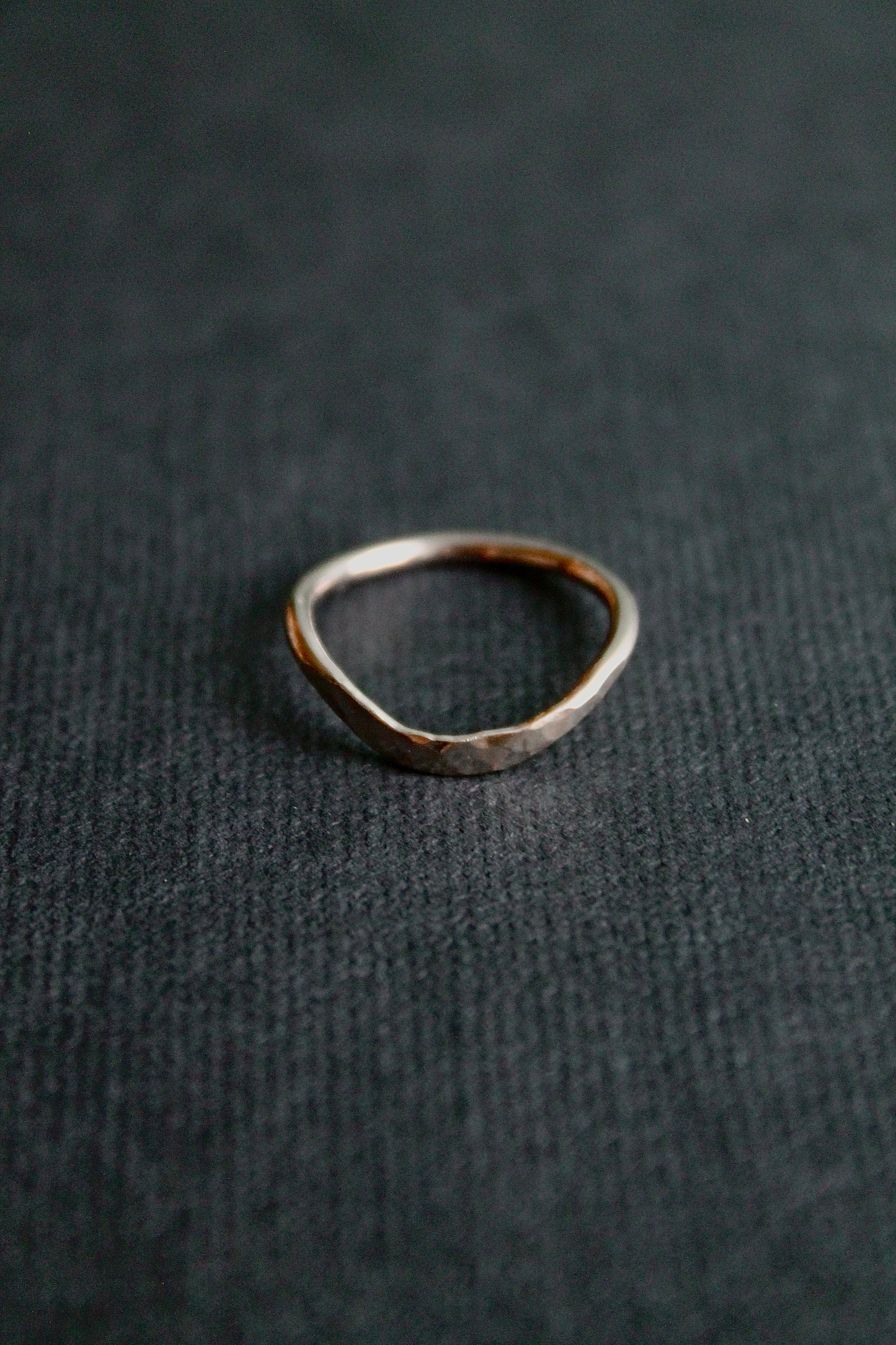 WAVE HAMMERED RING - 14K GOLD FILLED