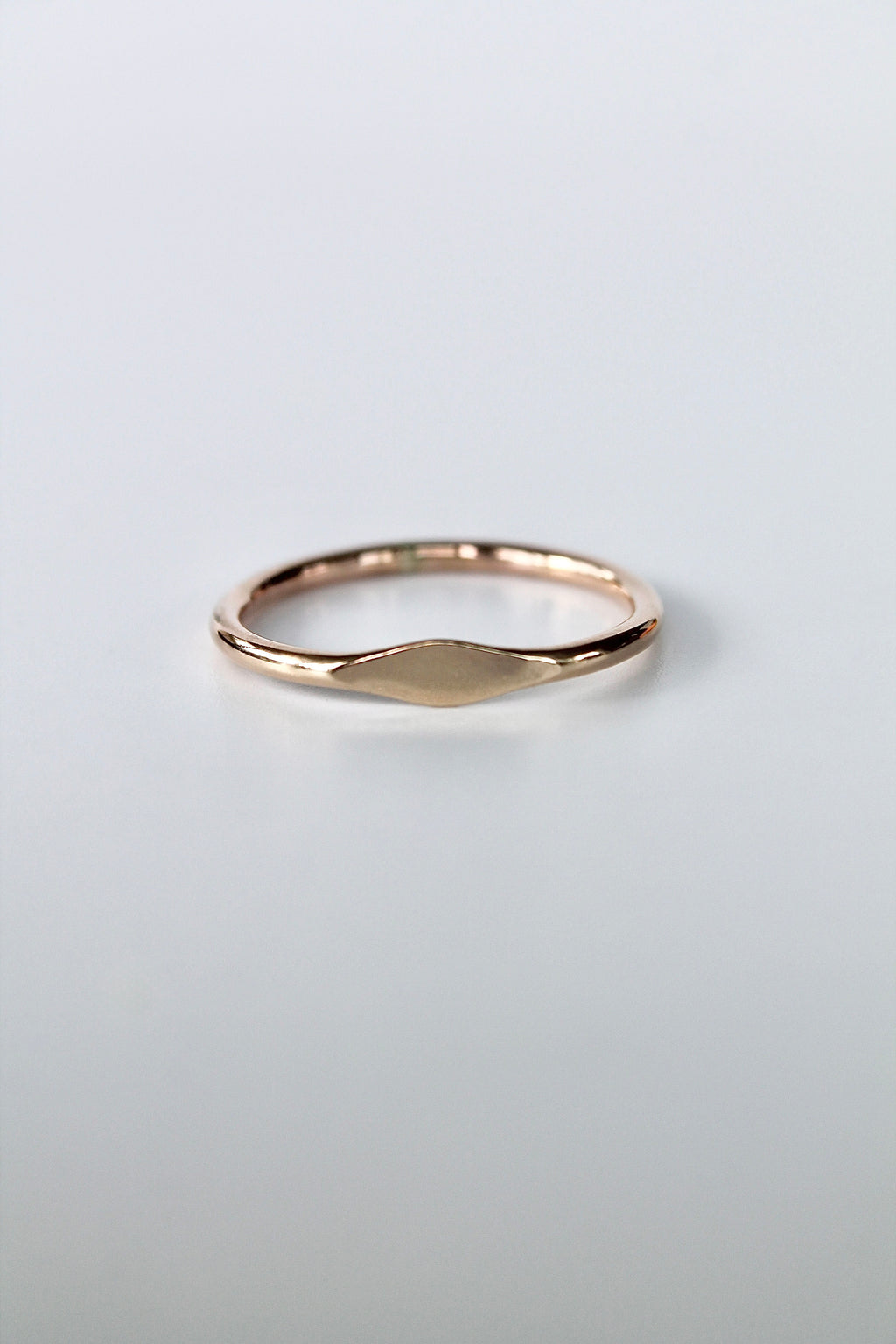 Hammered Mini Signet Ring