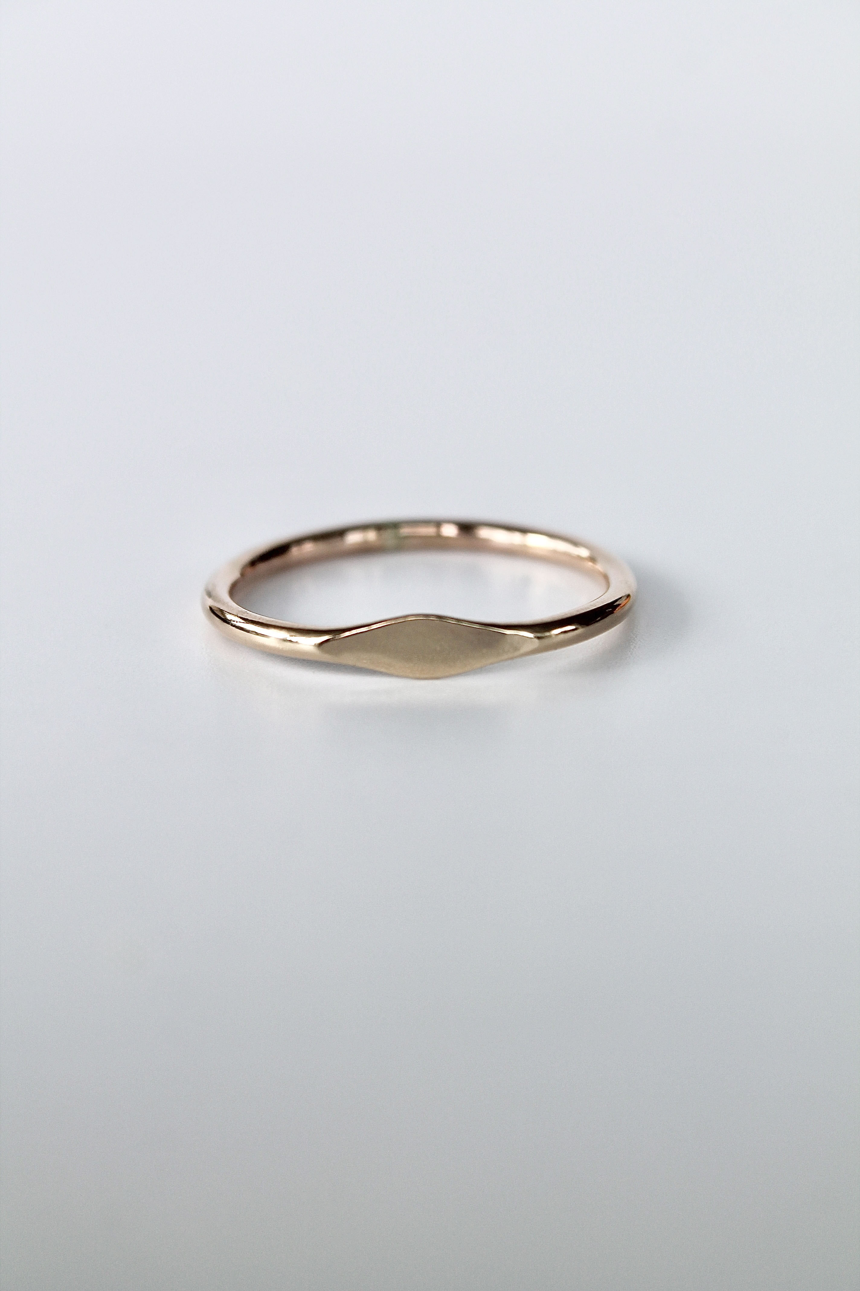 Hammered Mini Signet Ring
