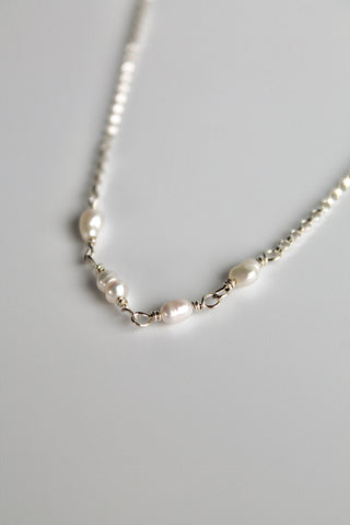 Birthstone Bar Necklace - Freshwater Pearl (June) - Purity