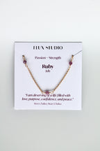 Multi Birthstone Bracelet - Ruby (July) - Passion