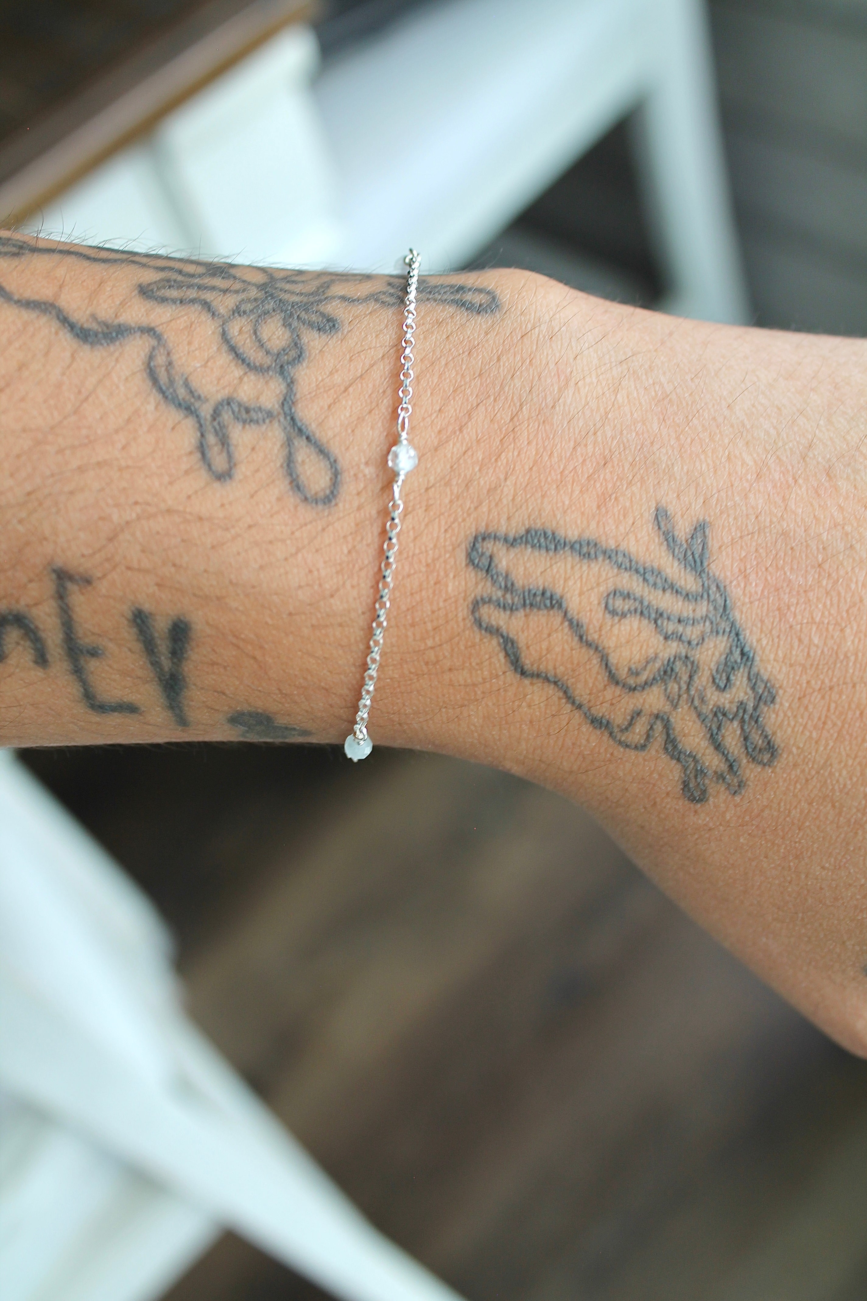 Multi Birthstone Bracelet - Aquamarine (March) - Emotional Depth