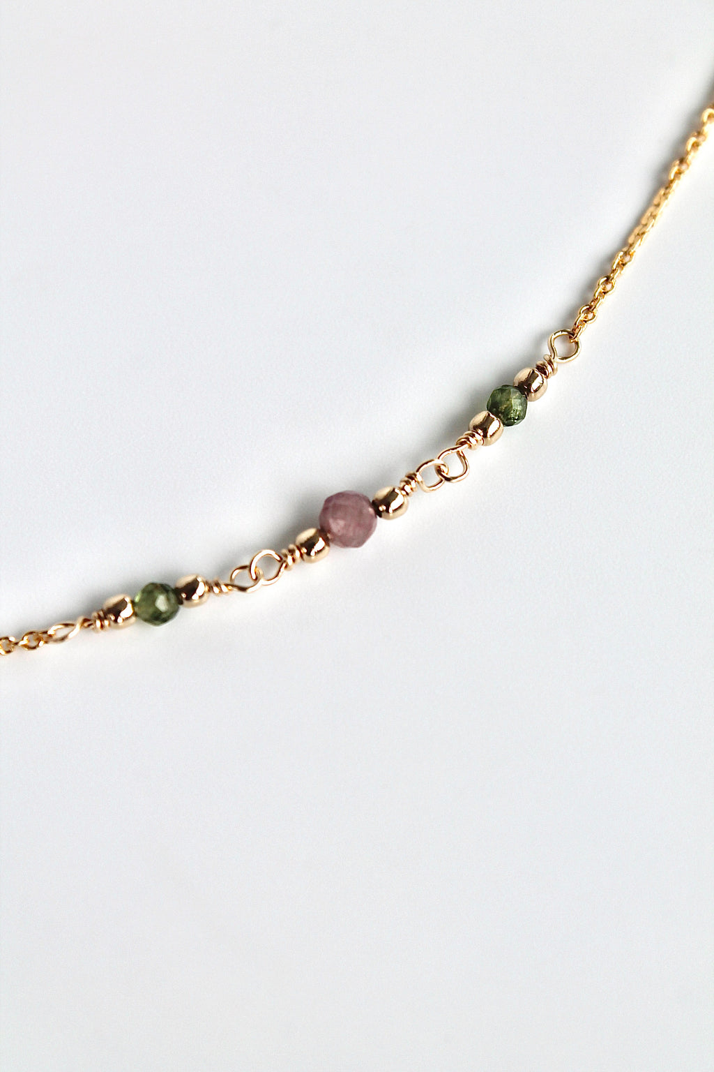 Compassion Healing Bracelet (Green & Rubellite Tourmaline)