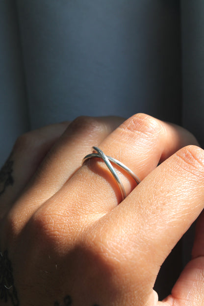 "X" CONVERTIBLE RING - STERLING SILVER