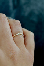 Wave Hammered Band Ring