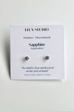 Birthstone Studs - Sapphire (September) - Wisdom