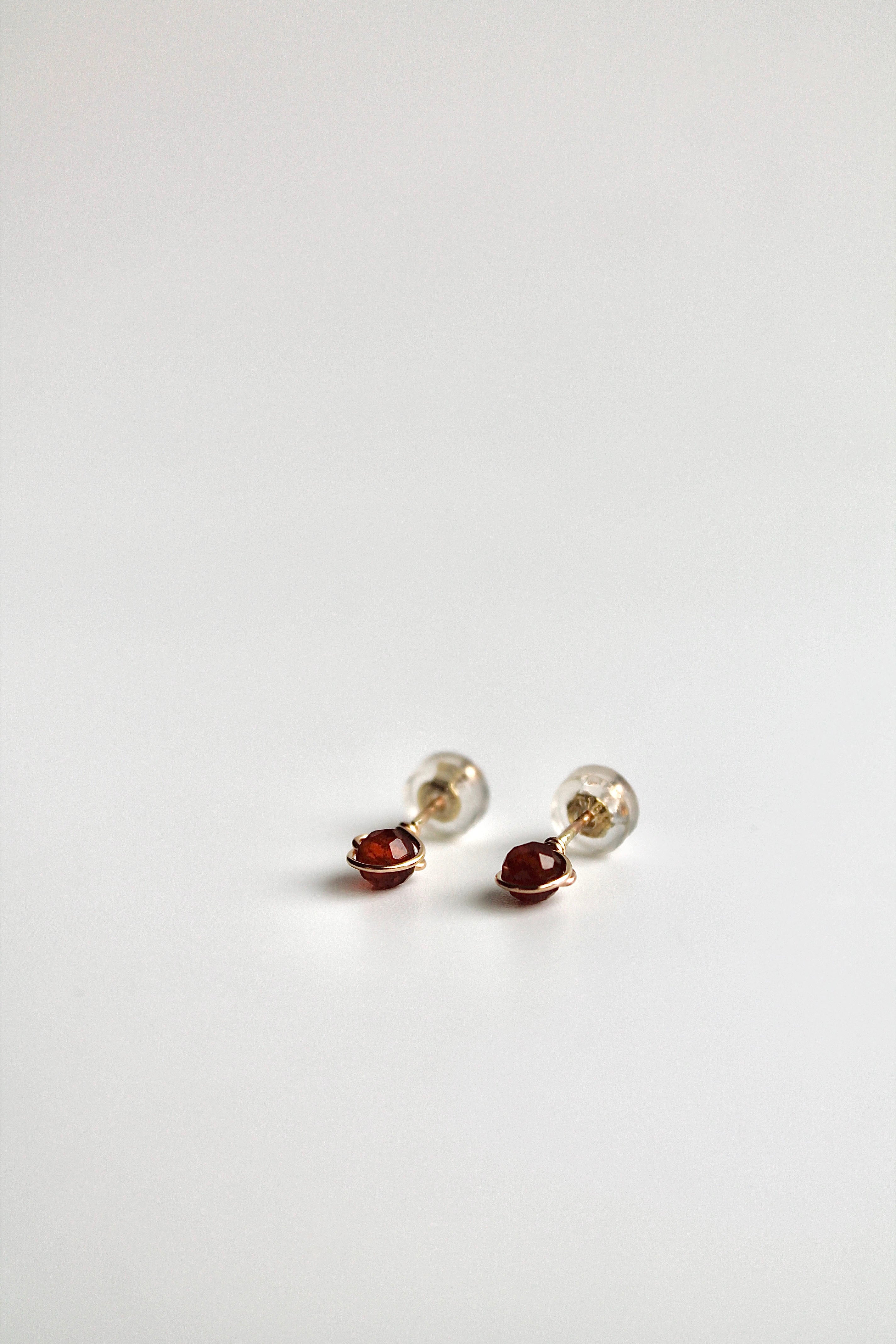 Birthstone Studs - Garnet (January) - Manifestation