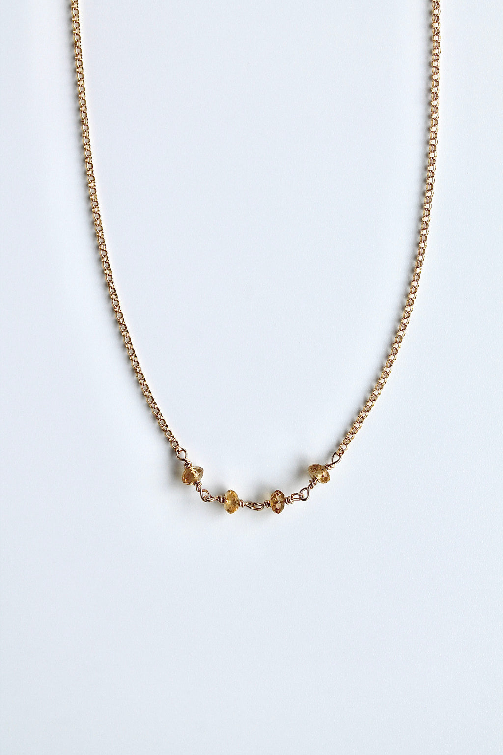 Birthstone Bar Necklace - Citrine (November) - Personal Power