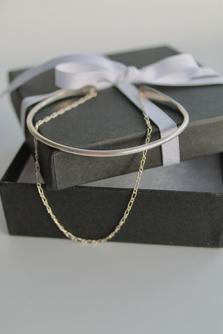 Cuff & Chain Open Bangle