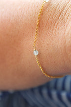 Bracelet multi-pierres de naissance - Aigue-marine (mars) - Profondeur émotionnelle