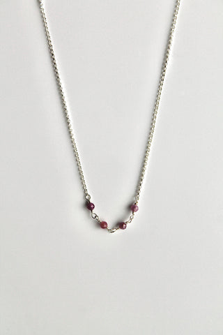Birthstone Bar Necklace - Ruby (July) - Passion