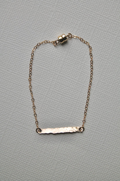 Hammered Bar Bracelet