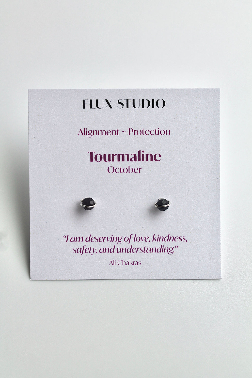 Birthstone Studs - Tourmaline (October) - Alignment