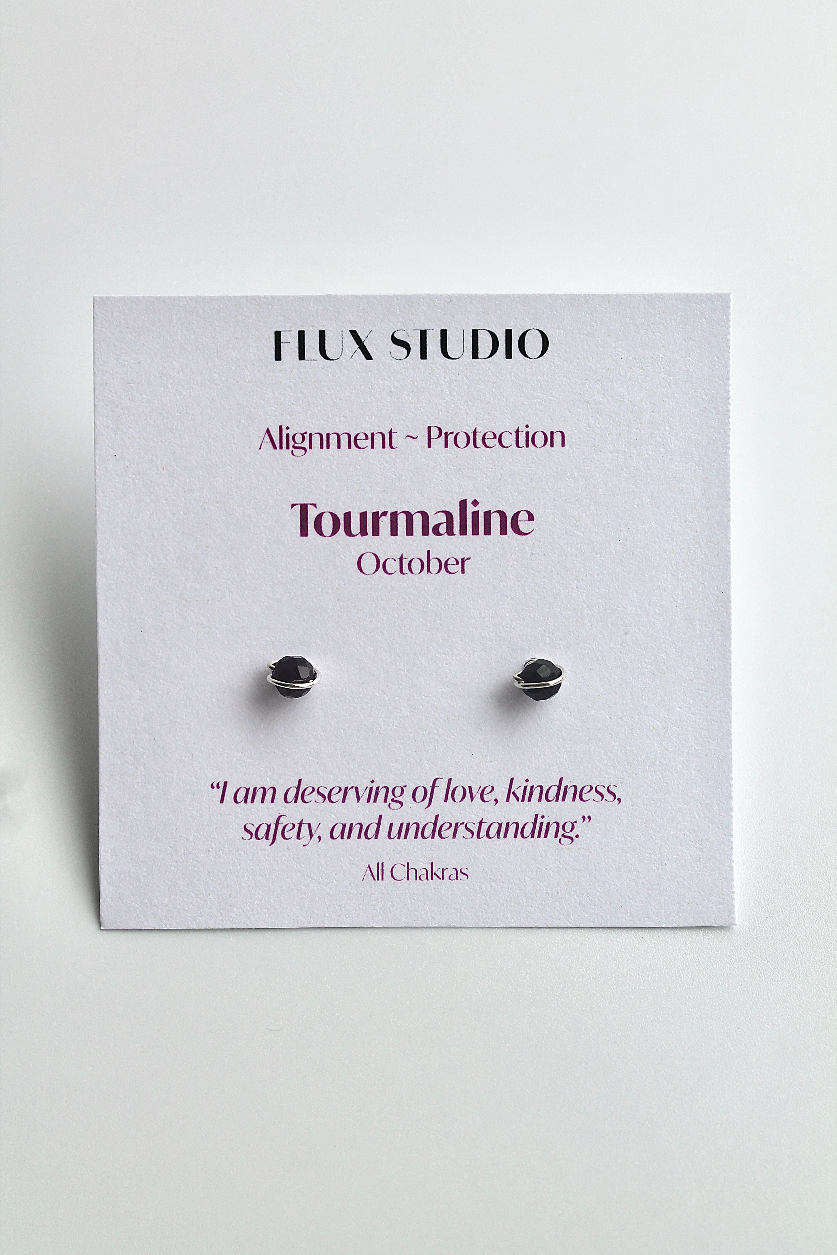 Birthstone Studs - Tourmaline (October) - Alignment