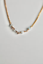 Collar con barra de piedra natal - Aguamarina (marzo) - Profundidad emocional