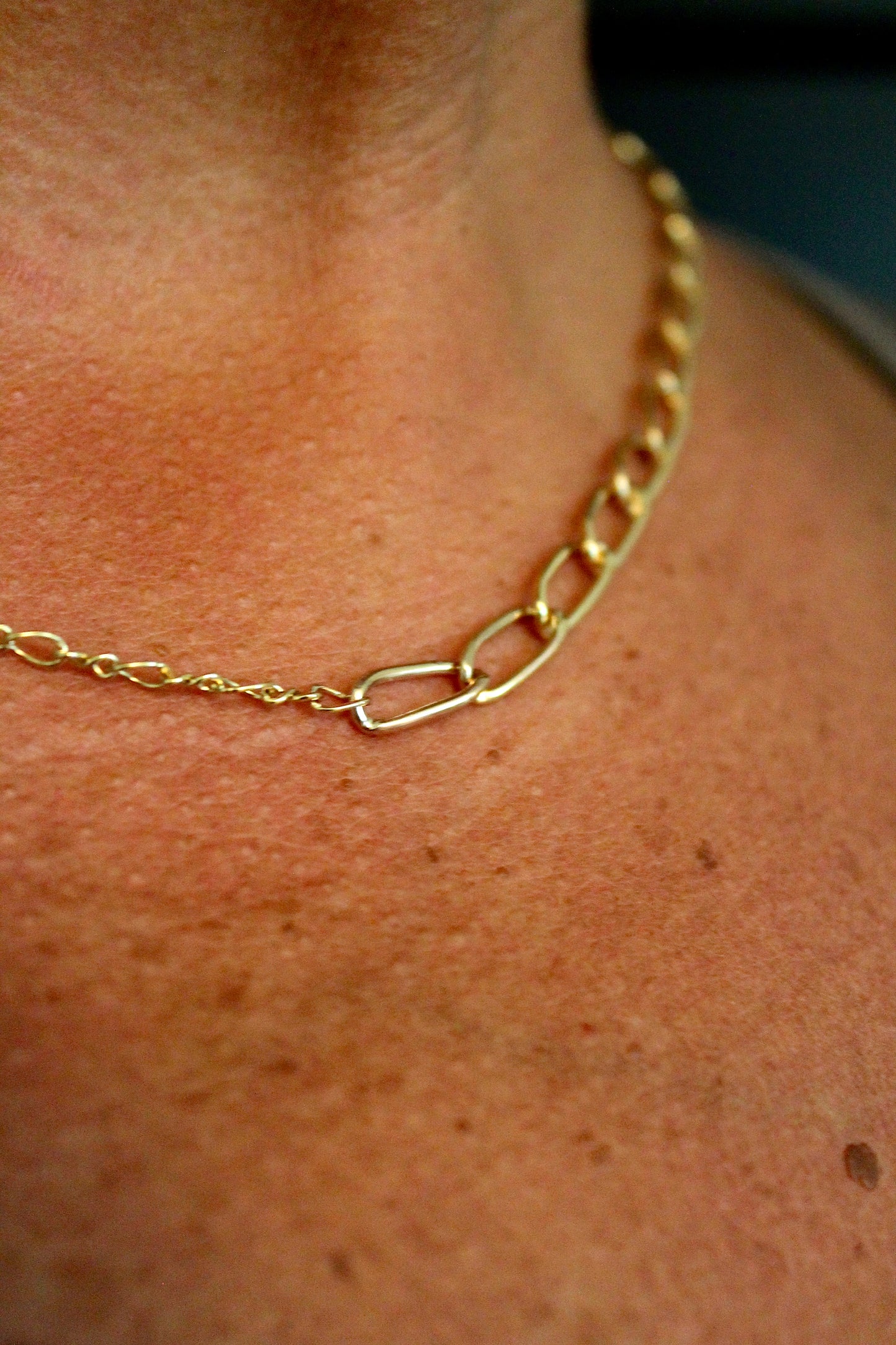 DUO CHAIN NECKLACE (THICK) - 14K GOLD FILLED