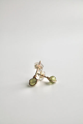 Birthstone Studs - Peridot (August) - Good Fortune