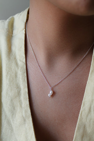 Lily of the Valley & Freshwater Pearl Necklace