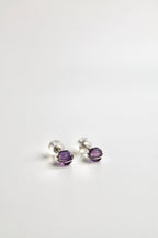 Birthstone Studs - Amethyst (February) - Serenity