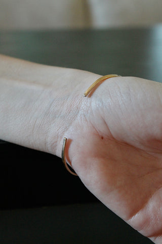 Hammered Open Bangle