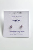 Birthstone Studs - Amethyst (February) - Serenity