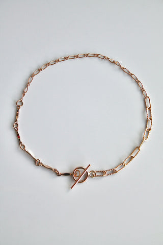 Bracelet à maillons patchwork avec fermoir à bascule