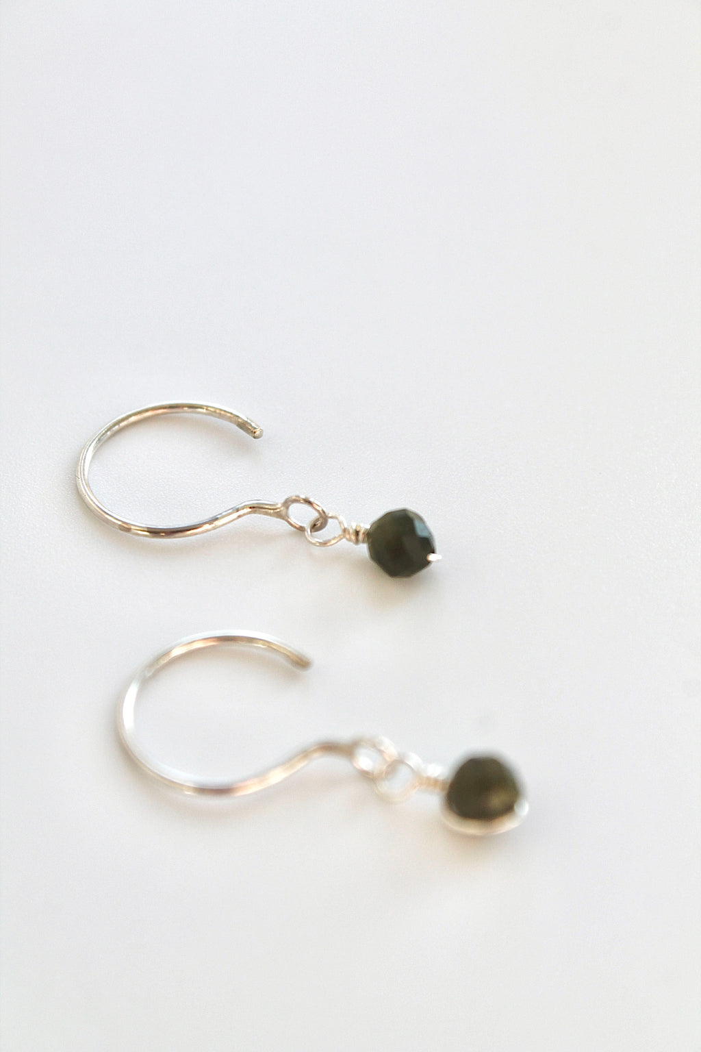 Threader Hoops (Green Tourmaline)