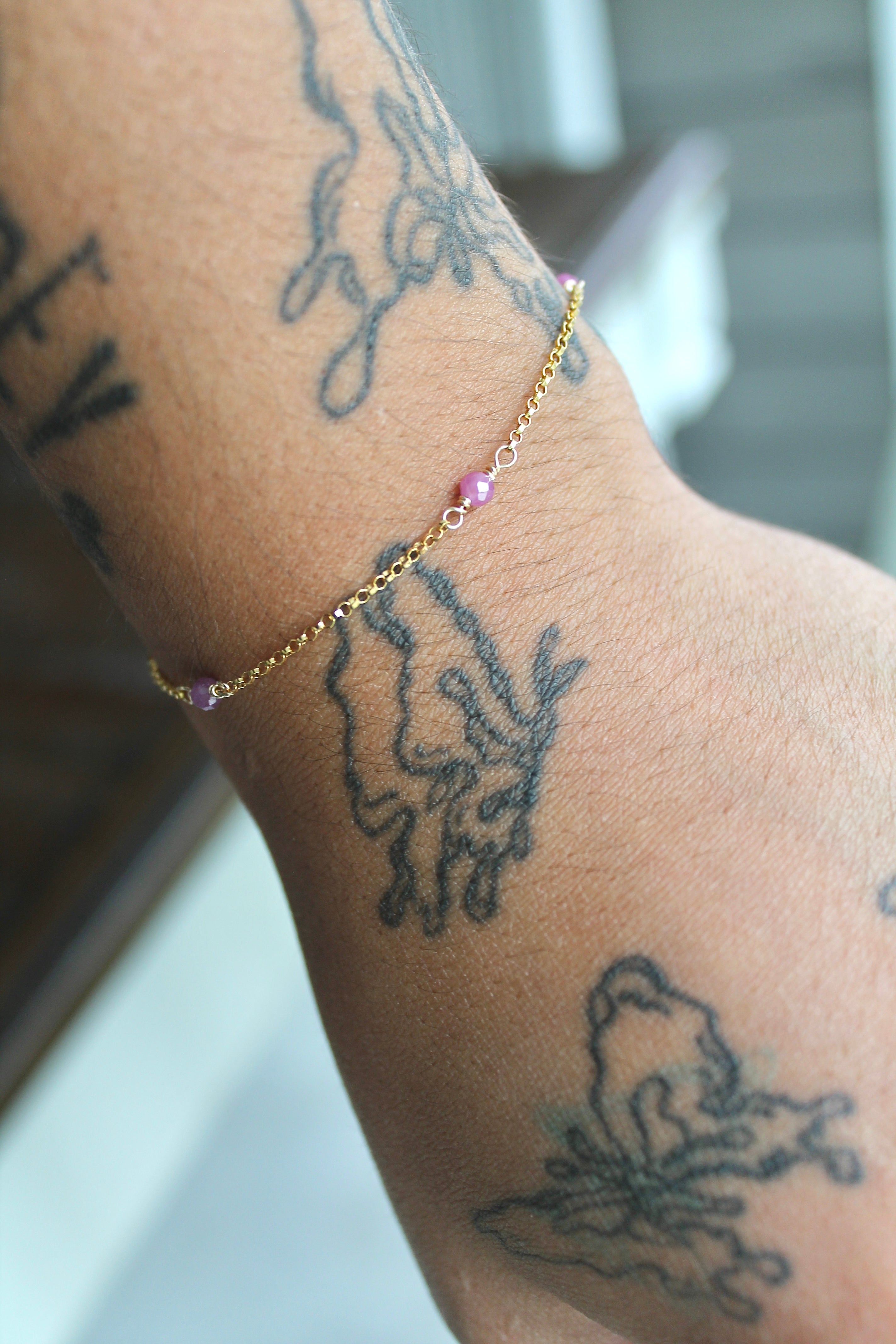 Multi Birthstone Bracelet - Ruby (July) - Passion