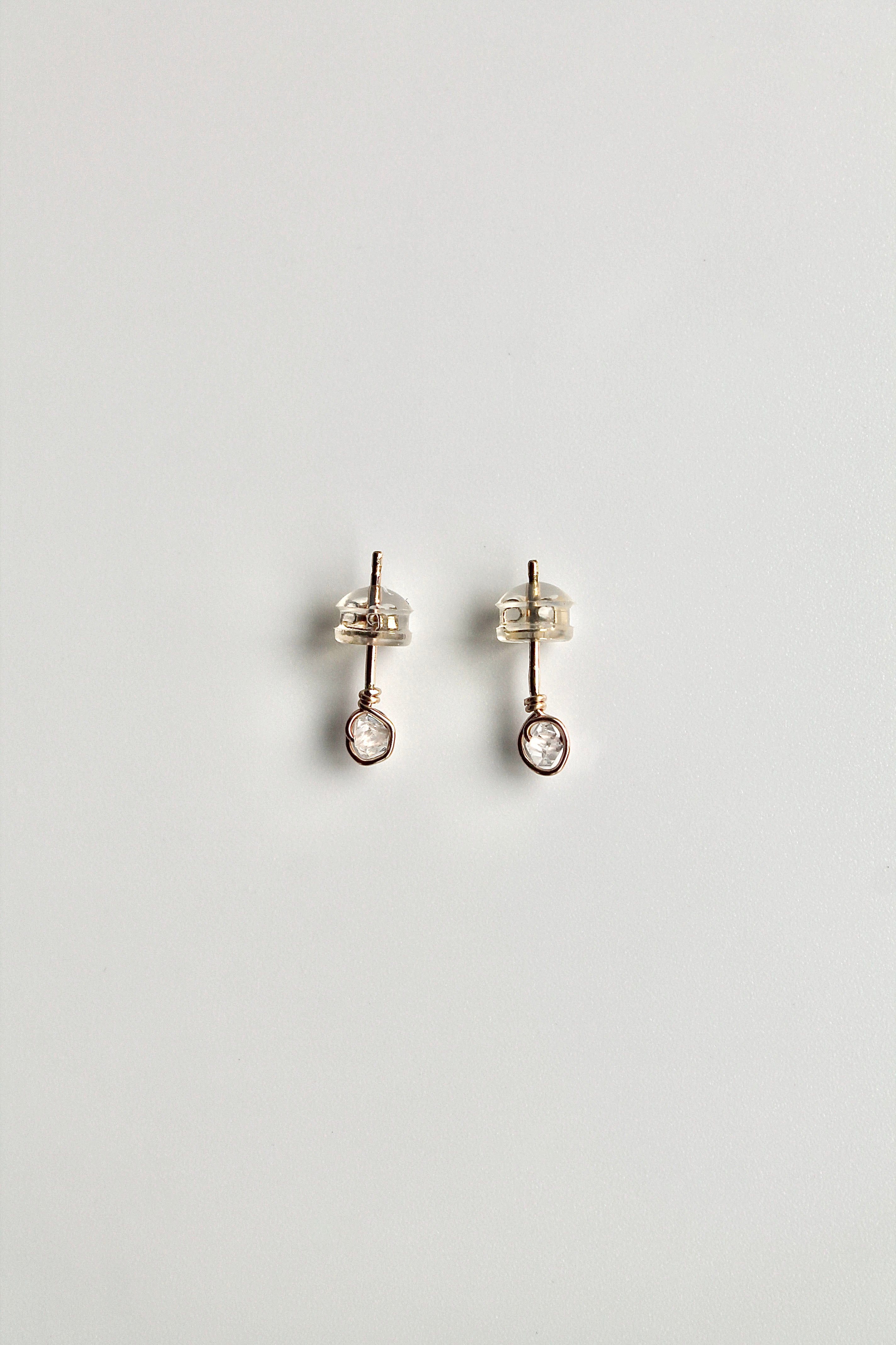 Birthstone Studs - Herkimer Diamond (April) - Divine Connection