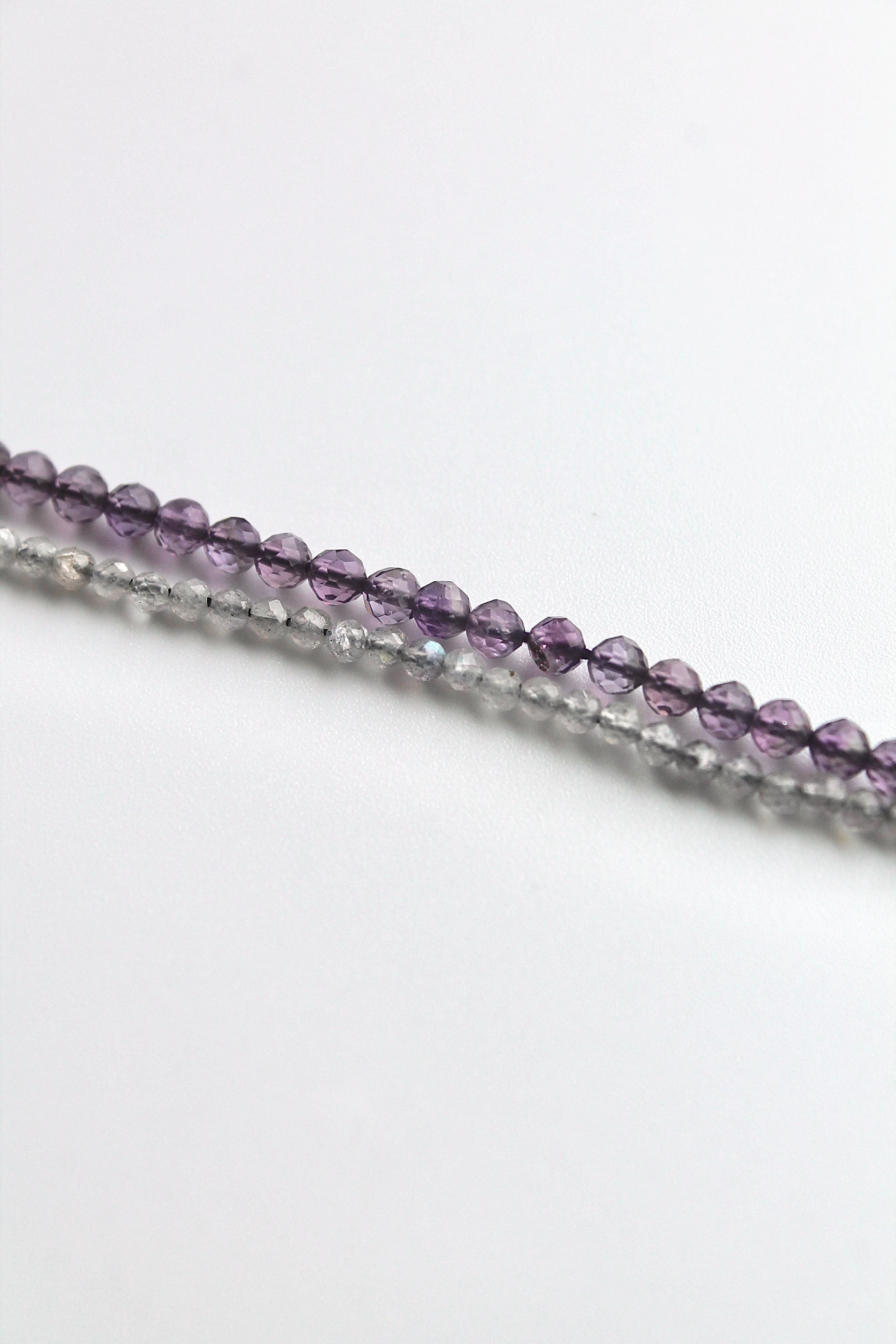 Focus Healing Bracelet (Labradorite & Amethyst)