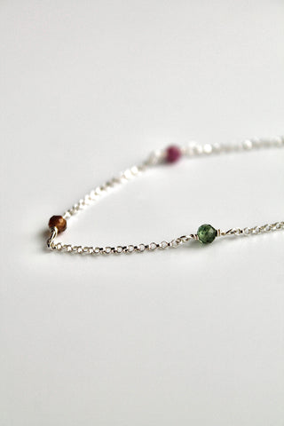 Bracelet multi-pierres de naissance - Tourmaline (octobre) - Alignement