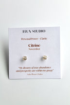 Birthstone Studs - Citrine (November) - Personal Power