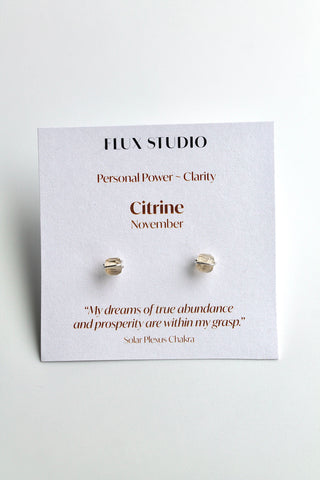 Birthstone Studs - Citrine (November) - Personal Power