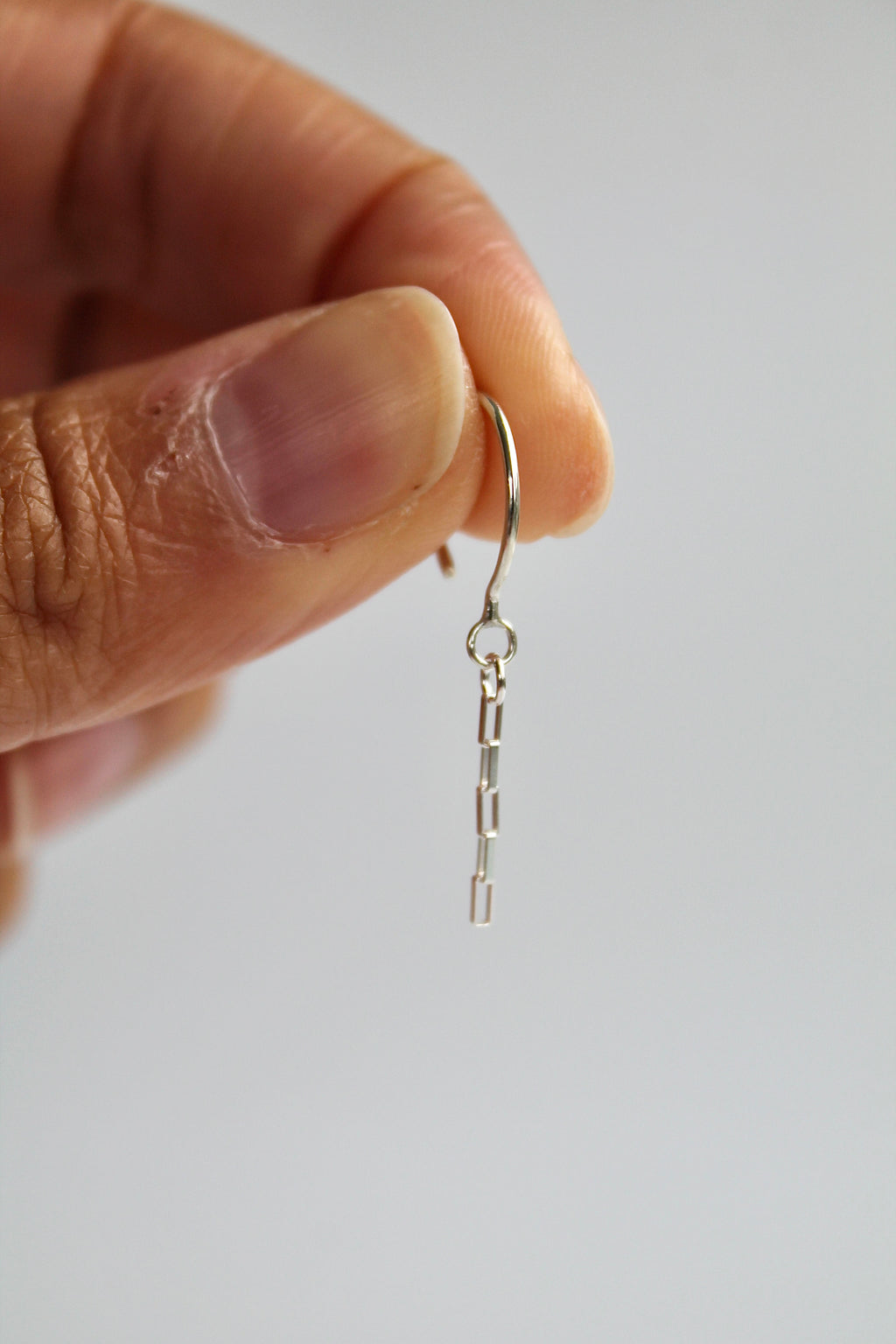 Threader Hoops (with Dangly Chain)