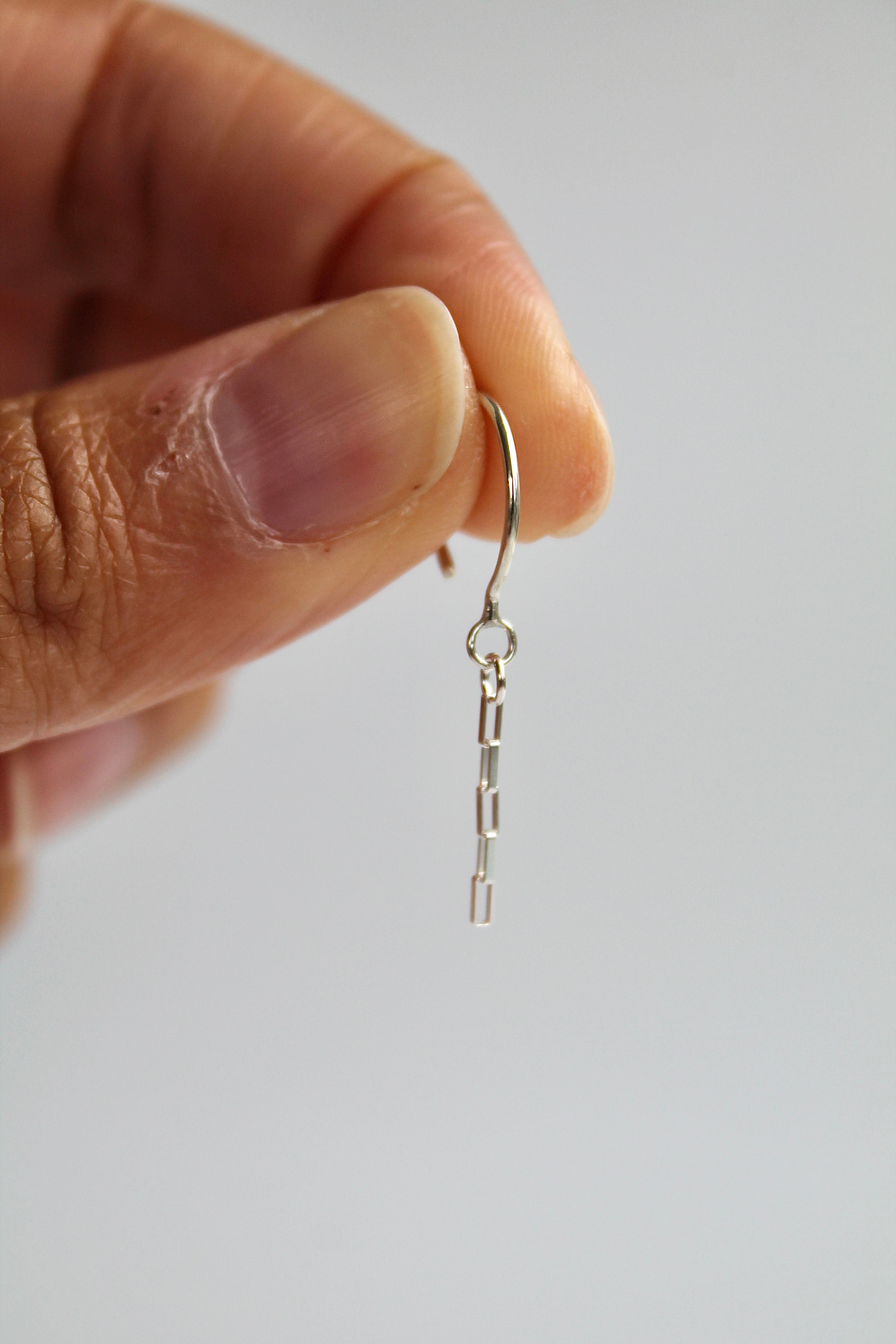 Threader Hoops (with Dangly Chain)