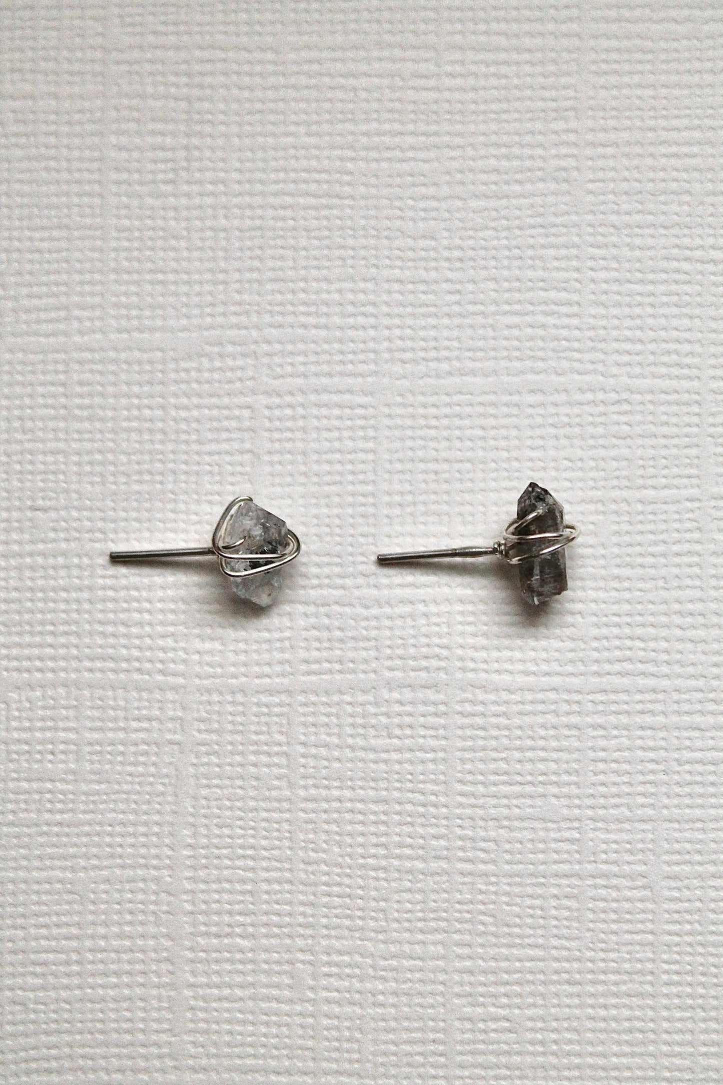 HERKIMER DIAMOND STUDS - STERLING SILVER