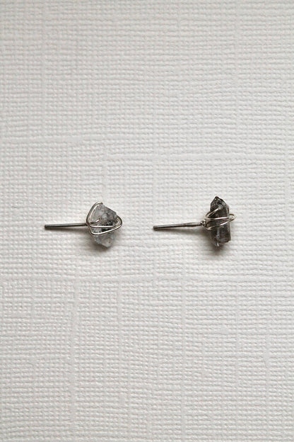 HERKIMER DIAMOND STUDS - STERLING SILVER