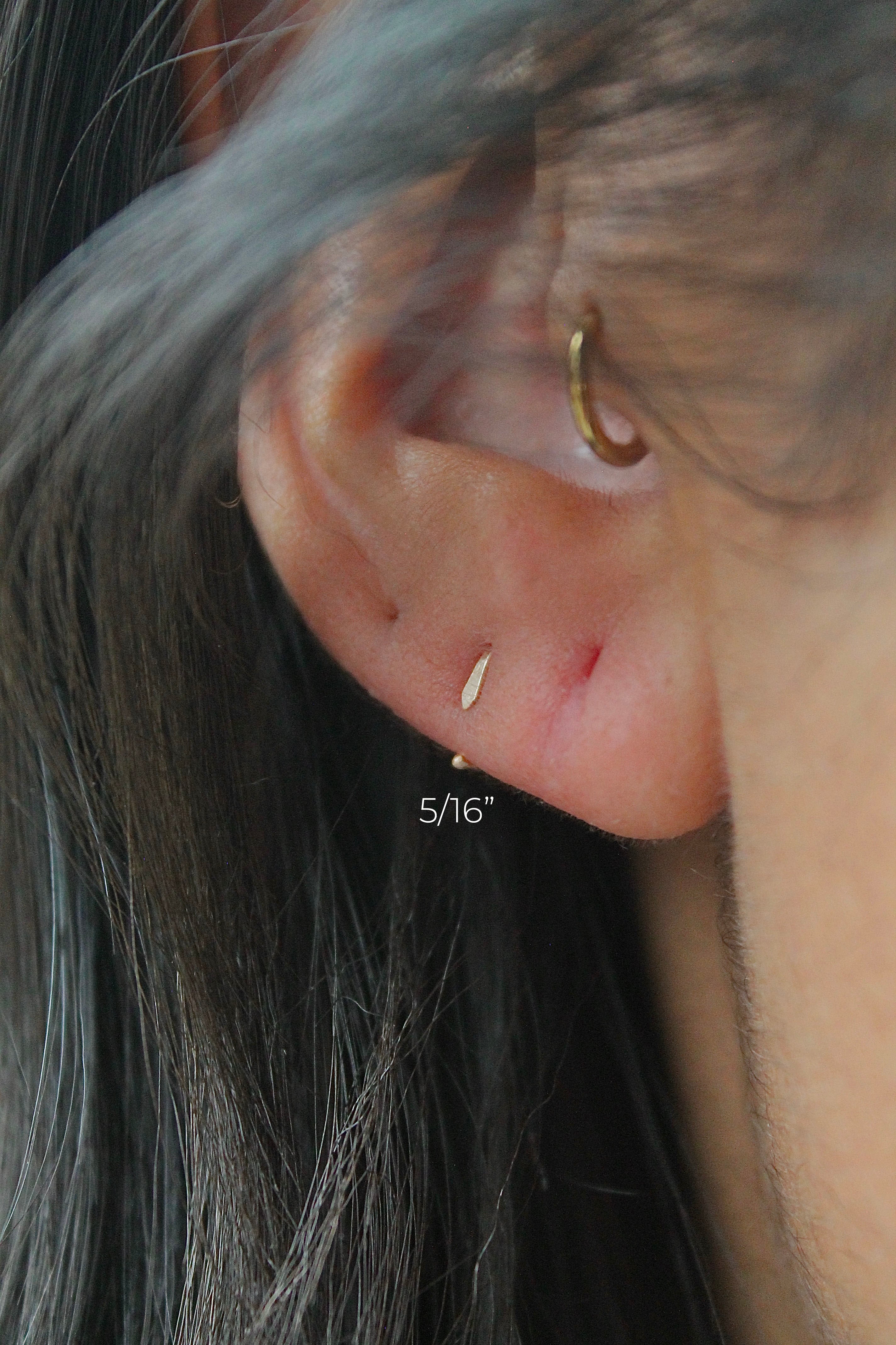 Hammered Sleeper Claw Studs