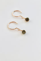 Threader Hoops (Green Tourmaline)